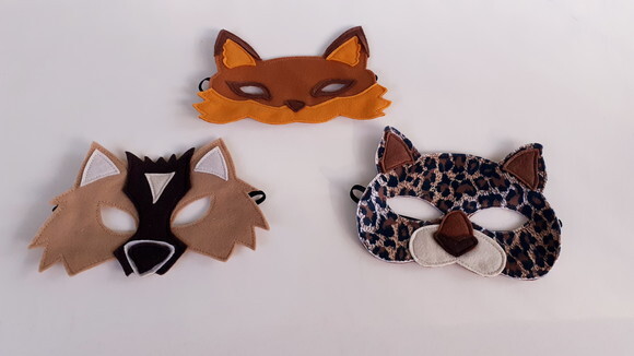 Kit Máscaras Felinos Fauna Brasileira 03 Peças