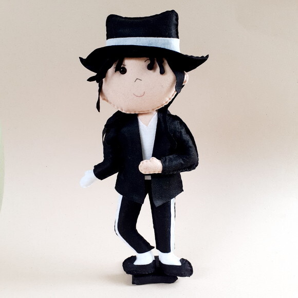 Kit Michael Jackson 3 Peças em Feltro