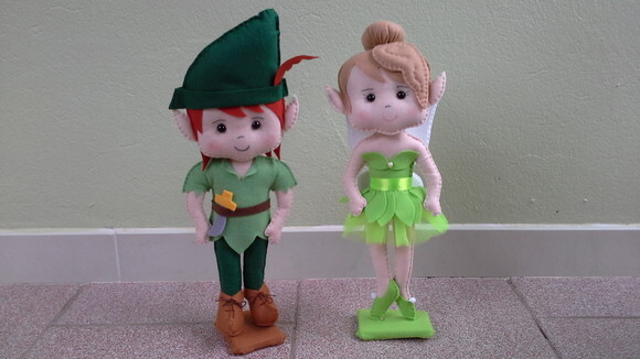 Kit Peter Pan e Sininho de Feltro