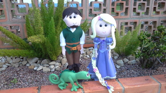 Kit Rapunzel em Feltro 3 Peças
