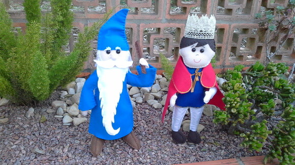 Kit Rei Arthur e Merlin em Feltro