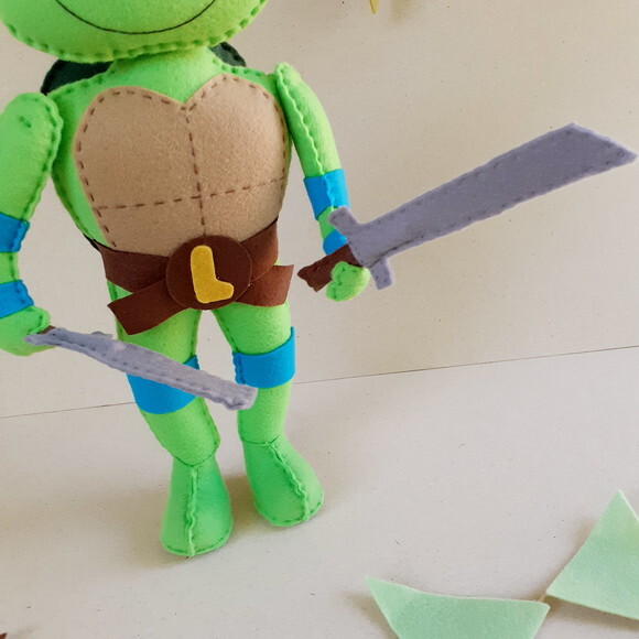 Kit Tartarugas Ninja em Feltro