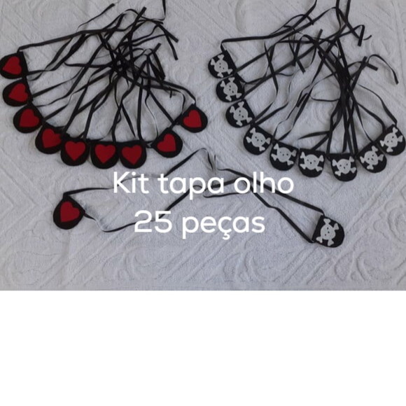 Kit Tapa Olho Piratas 25 Peças