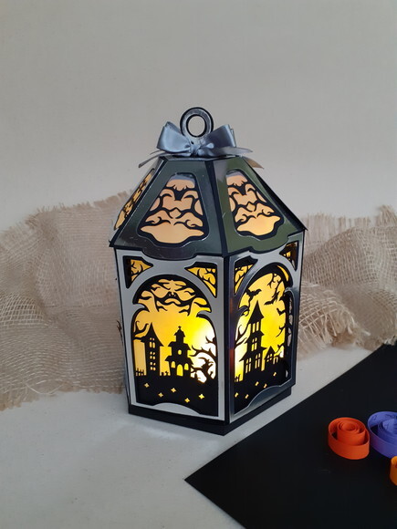 Lanterna de Halloween com Led