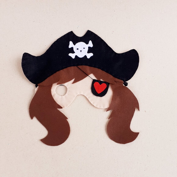 Lembrancinha Máscara de Menina e Espada de Pirata