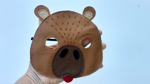 Máscaras Capivara Fauna Brasileira 03 Peças