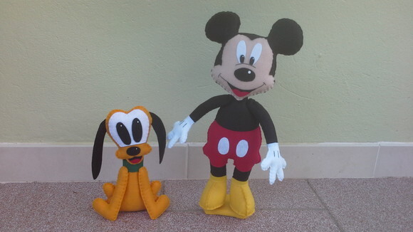 Mickey e Pluto de Feltro