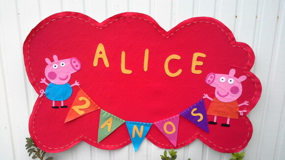 Painel da Peppa personalizado
