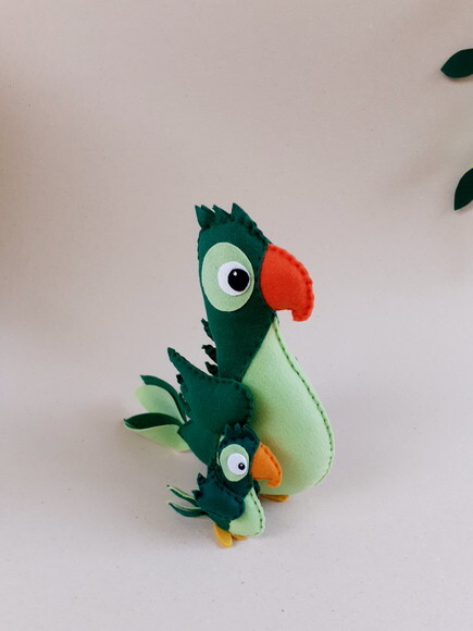 Papagaio Mãe e Filho