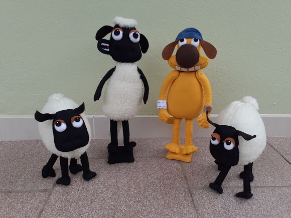 Shaun e Amigos em Feltro