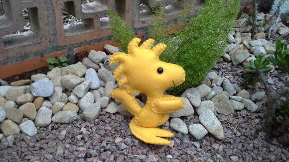 Snoopy e Woodstock em Feltro
