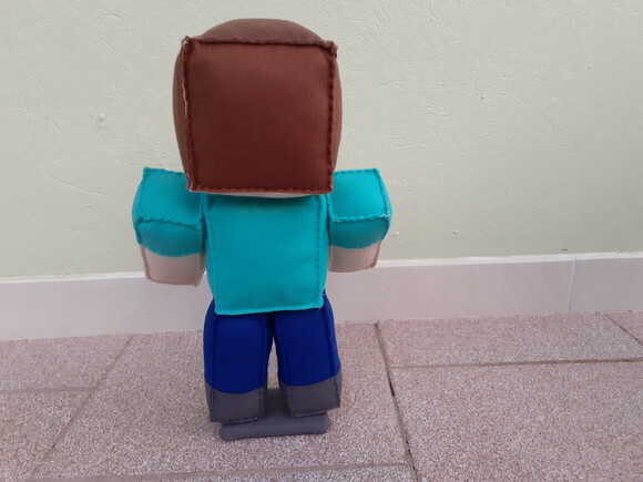 Steve Minecraft em Feltro