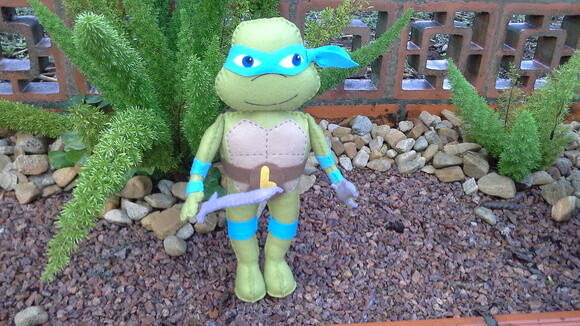 Tartaruga Ninja Leonardo em Feltro