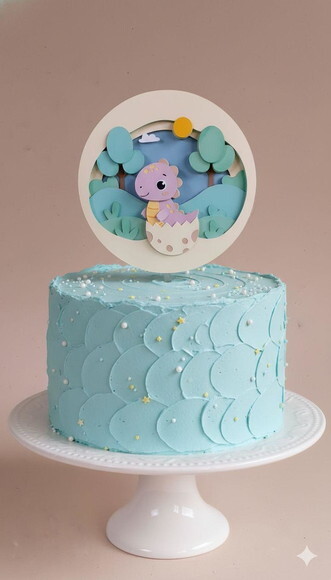 Topo/quadro Dino Baby Papelaria Personalizada