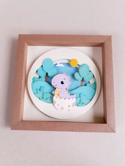 Topo/quadro Dino Baby Papelaria Personalizada