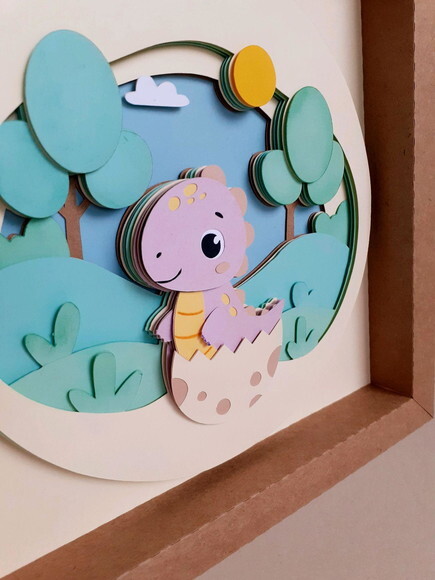 Topo/quadro Dino Baby Papelaria Personalizada
