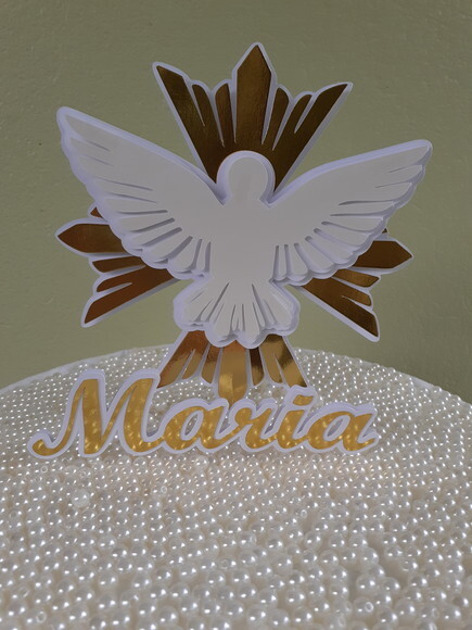 Topper de Bolo Batizado Frete Grátis