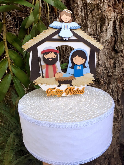 Topper Guirlanda Presépio de Natal
