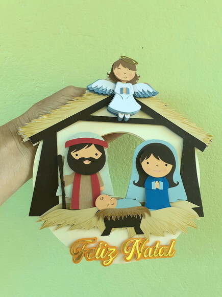 Topper Guirlanda Presépio de Natal