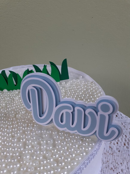 Topper Mesversário Jesus com Nome