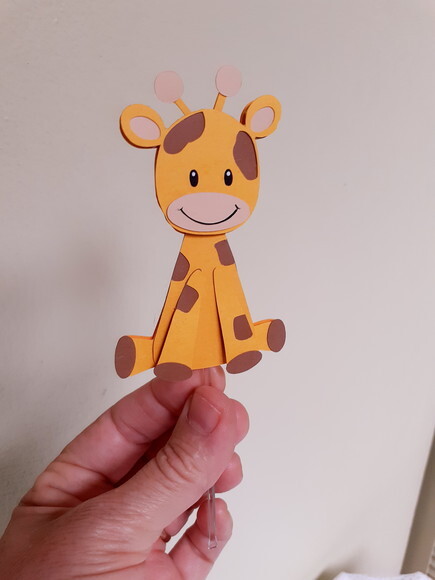 Topper Mesversário Safári 10 Peças Bebê Engatinhando