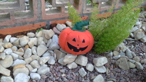 Abóbora de Halloween em Feltro