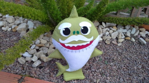 Baby Shark e Família em Feltro