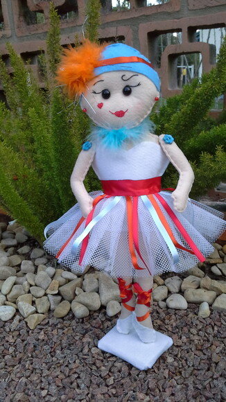 Bailarina Colombina em Feltro
