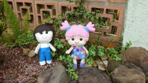 Boneca e Boneco do Mundo Bita em Feltro
