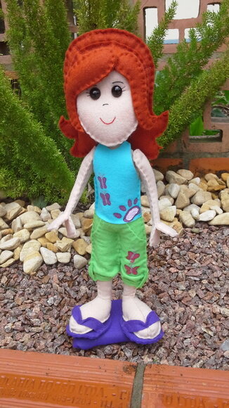 Boneca Mia de Lego Friends de Feltro