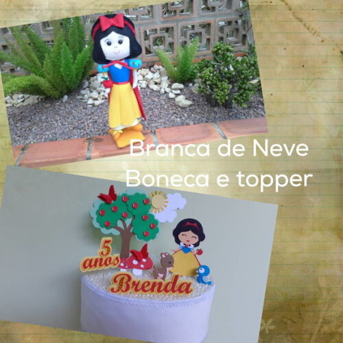 Branca de Neve Boneca e Topper