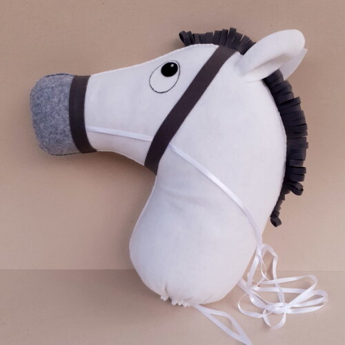 Cabeça de Cavalo de Pau de Feltro 40 cm