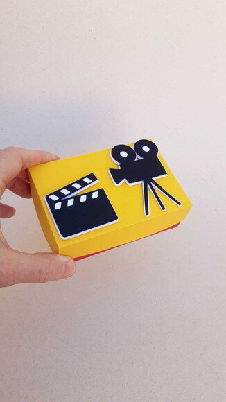 Caixa Lembrancinha Claquete de Cinema