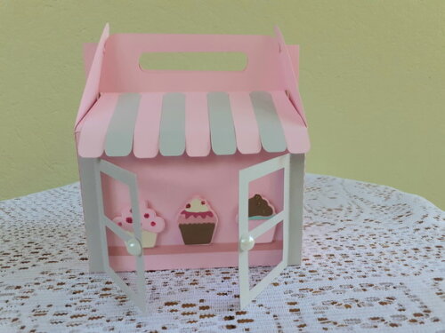 Caixa maleta Vitrine Confeitaria
