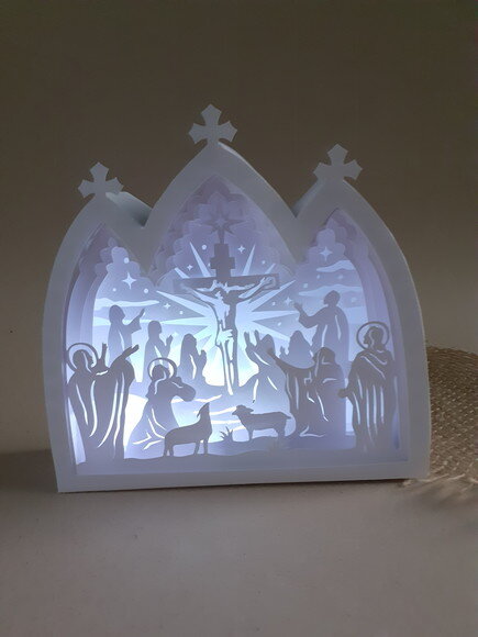 Capelinha de Páscoa com Luzinhas Led