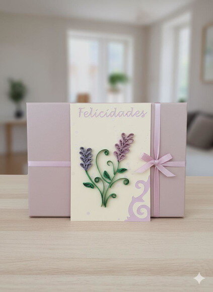 Cartão Felicidades em Quilling com Envelope