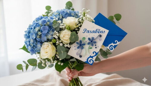 Cartão Parabéns em Quilling com Envelope 3