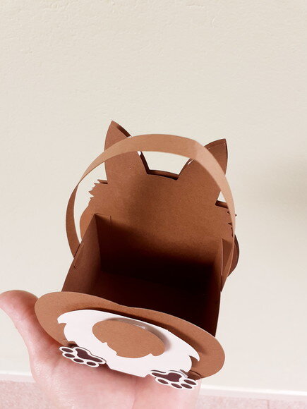 Cesto Lembrancinha Cachorro em Papel