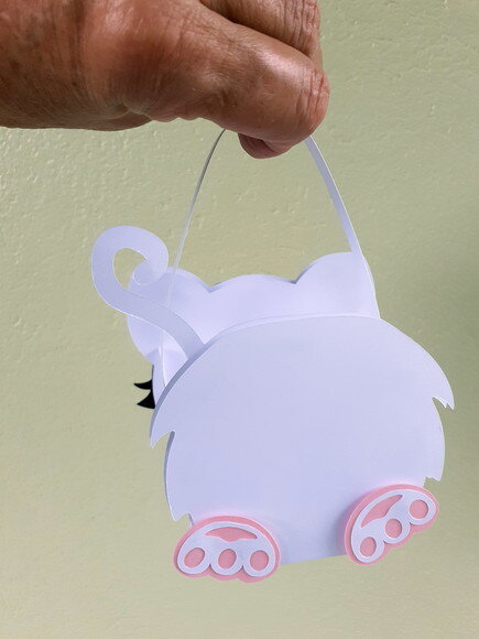 Cesto Lembrancinha Gatinho em Papel