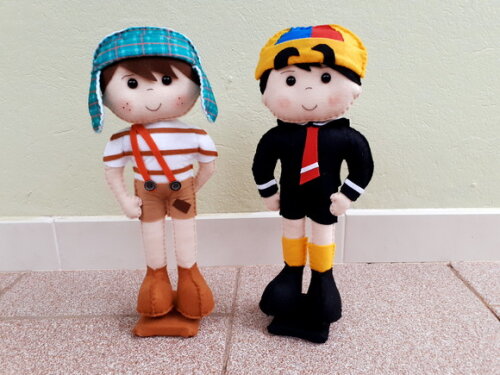 Chaves e Kiko em Feltro 02 Peças