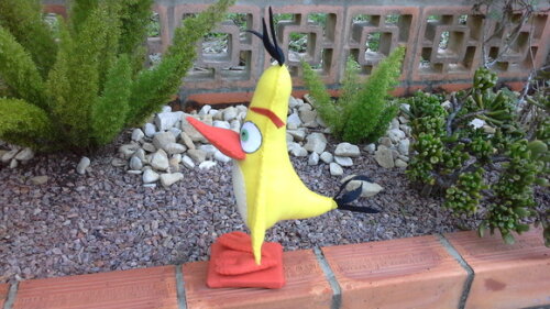 Chuck de Angry Birds em feltro