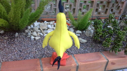 Chuck de Angry Birds em feltro