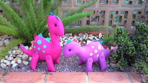 Dinossauros de Pano para Meninas
