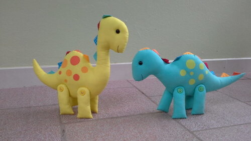 Dinossauros de Pano para Meninas
