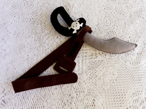 Espada Cinto e Tapa Olho de Pirata em Feltro