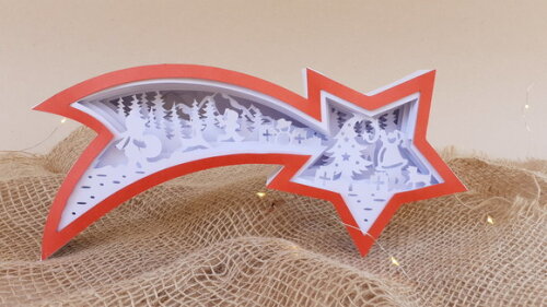Estrela de Belém Papai Noel com Luzinhas