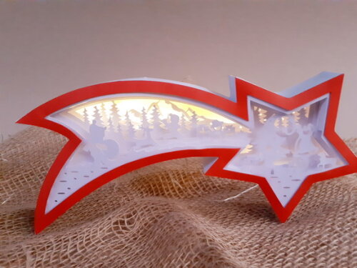 Estrela de Belém Papai Noel com Luzinhas