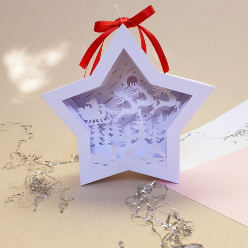 Estrela Papai Noel com Luzinhas