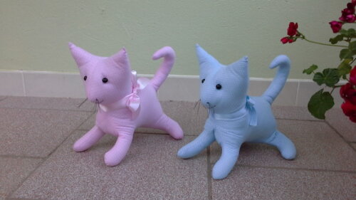 Gatinhos de pano 02 peças