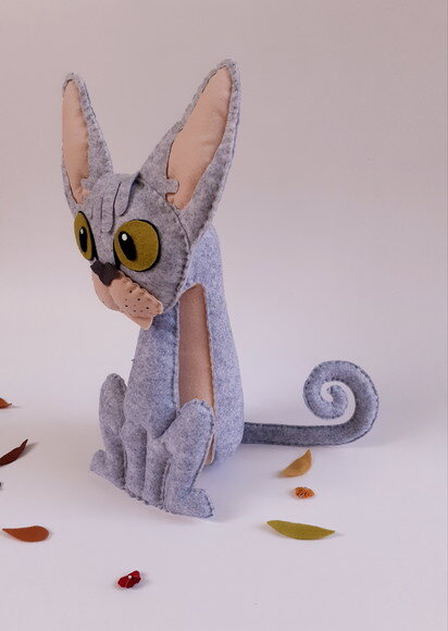 Gato Sphinx em Feltro